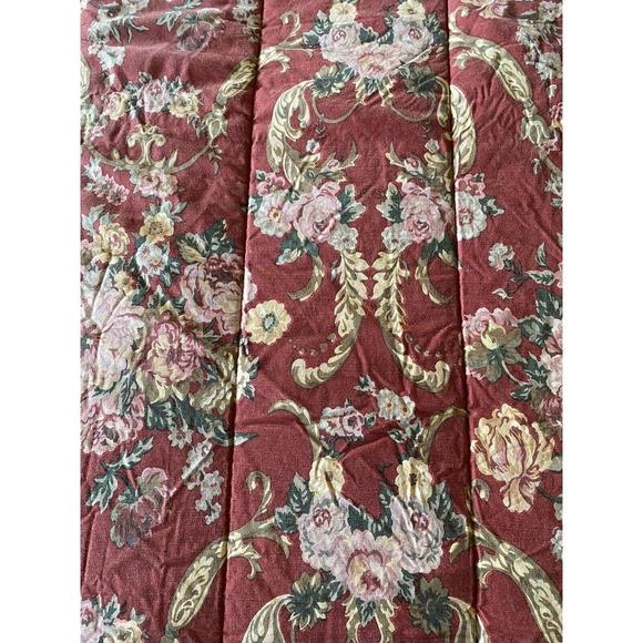 Ralph Lauren Danielle Marseilles Full Queen Comforter Country Red Roses Floral - Picture 4 of 10